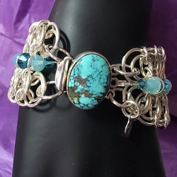 My Heart to Yours Jewelry - Stunning sterling silver chain maille bracelet